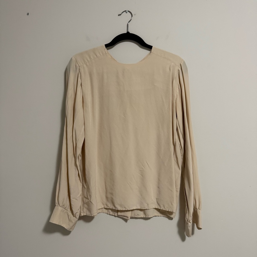 Saint Laurent Rive Gauche Vintage Blouse Cream 36